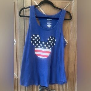 Disney Junior’s Blue Tank Top with American Flag Mickey Design